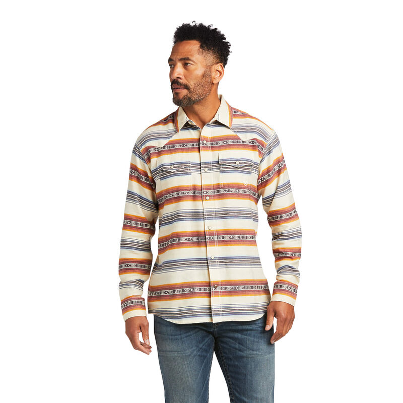 Ariat Hemden Herren - Huxley Retro Fit Braun/Weiß ( GUEWT-6047 )